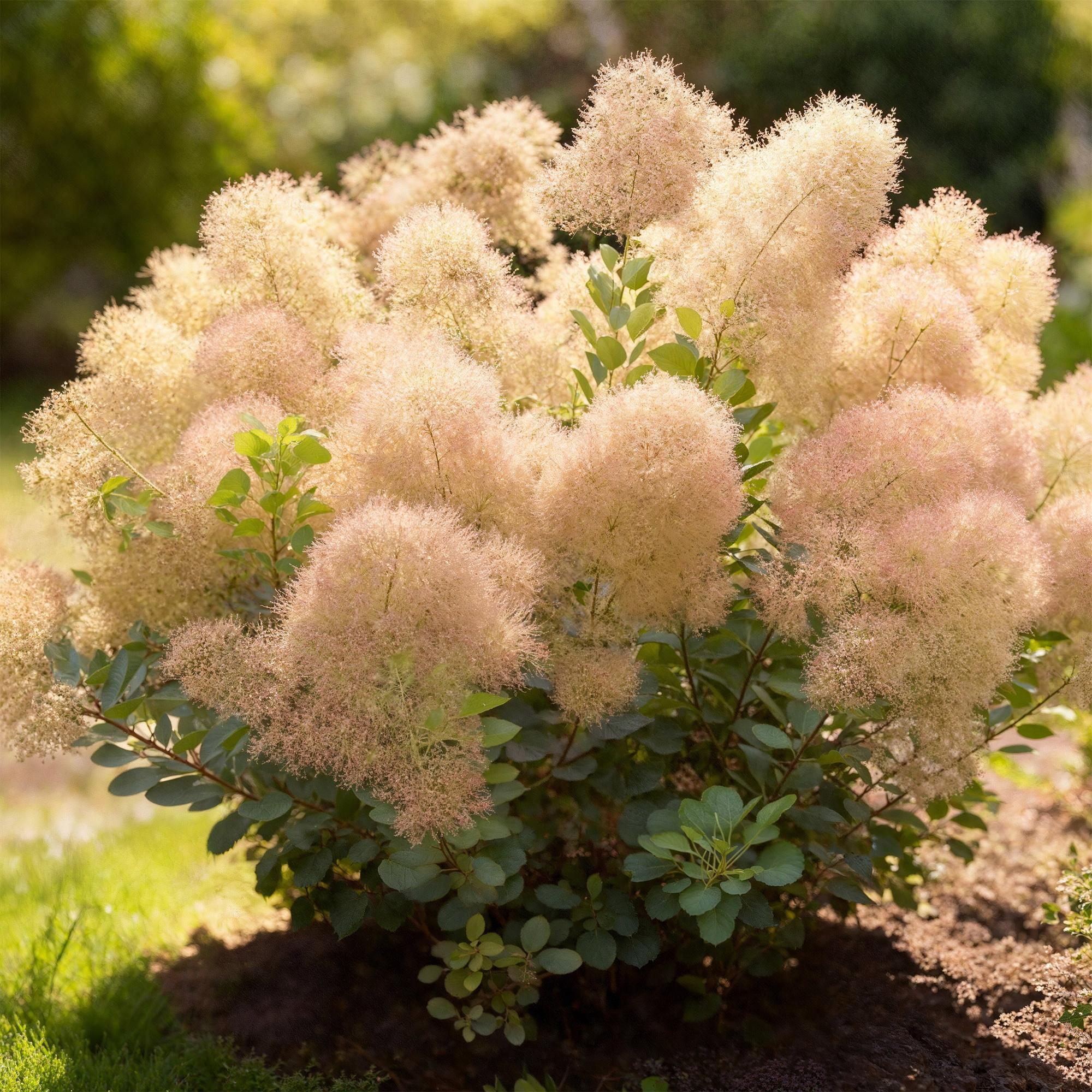 Cotinus coggyria Young Lady - Groen 1 Plant - Bladverliezend - Weinig Onderhoud - Pot 12cm Hoogte 35cm