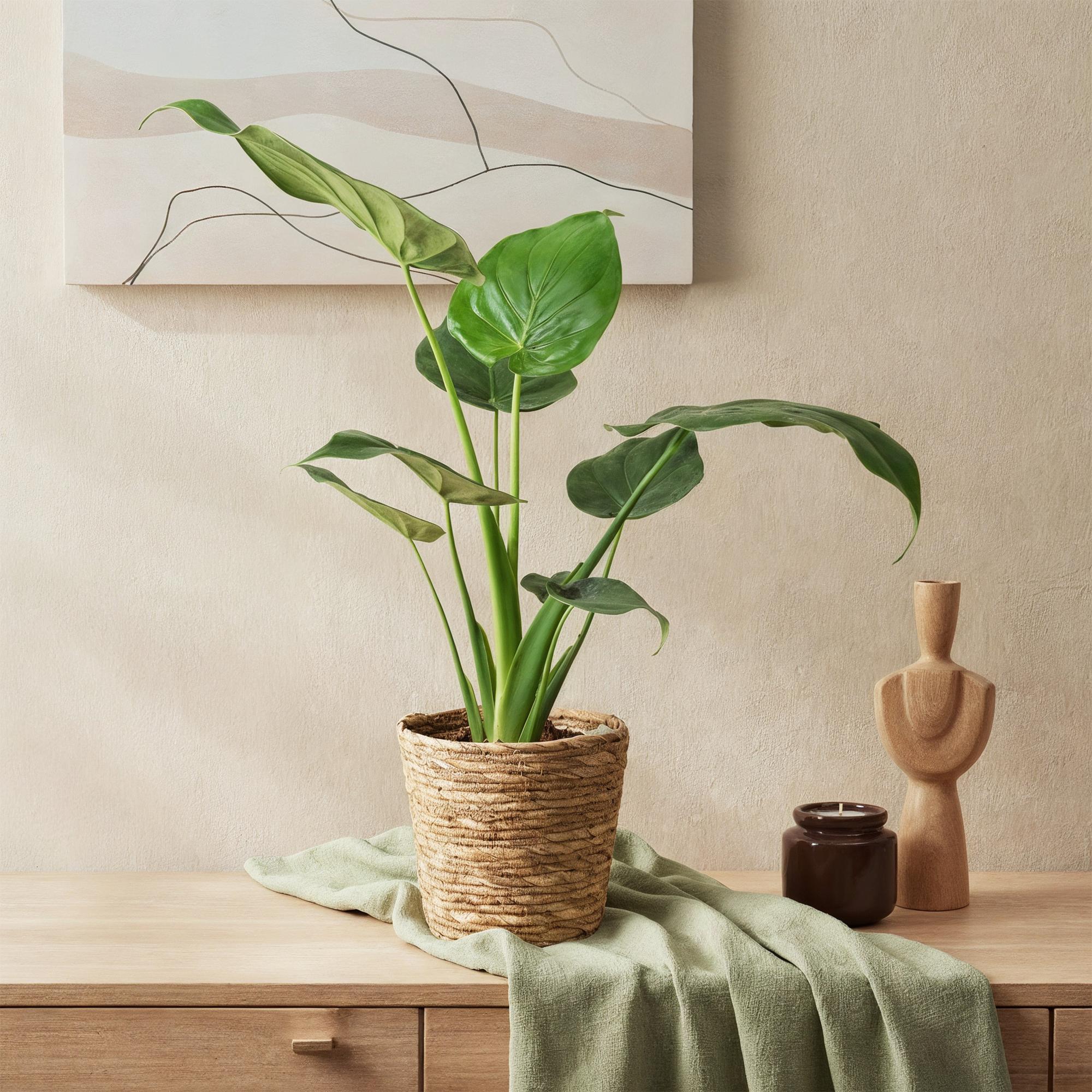 Alocasia Cucullata - Olifantsoor - Pot 17cm - Hoogte 60-65cm 2x