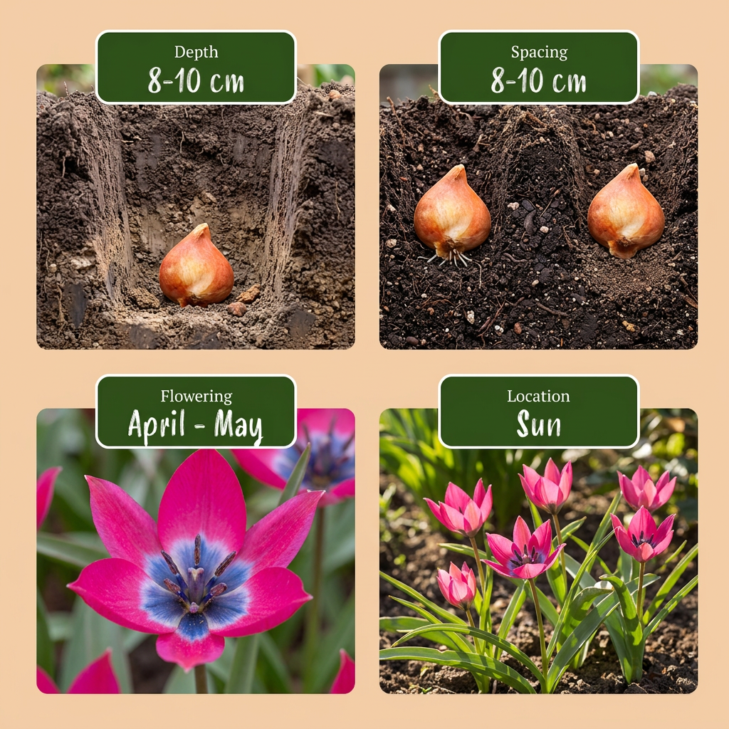 200x Tulipa Klein Schoon - Bloembollen - Tulipa Little Beauty - Roze - Voorjaarsbloeier - Bolmaat 6/+