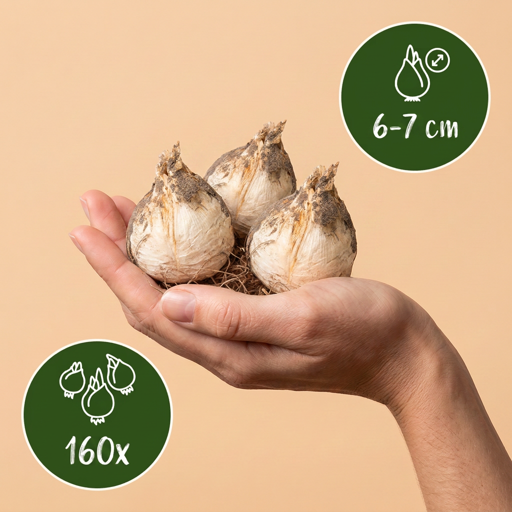 160x Allium Purple - White Mix - Flower bulbs - Ornamental onion purple-white mix - Purple and White - Summer bloomer - Bulb size 10/12