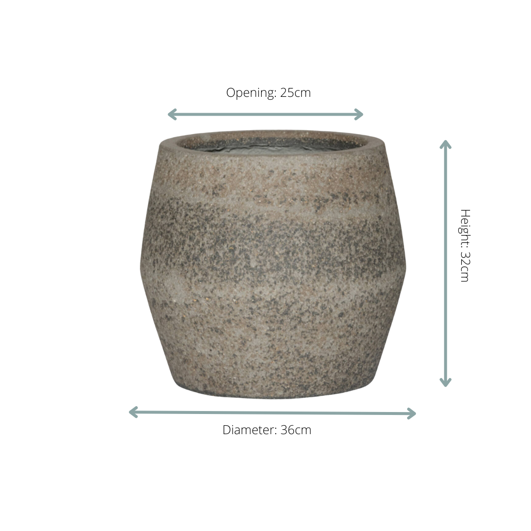 Pot Harley S Diorite Gris - D36 x H32