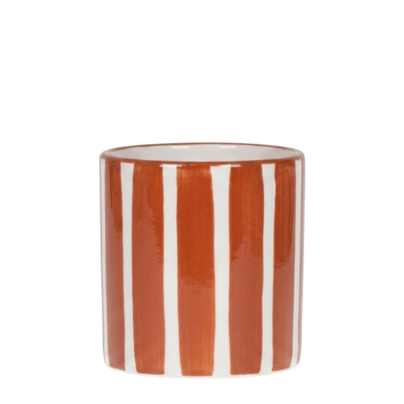 Kolibri Home | Painted Stripe sierpot - Oranje - Ø9cm