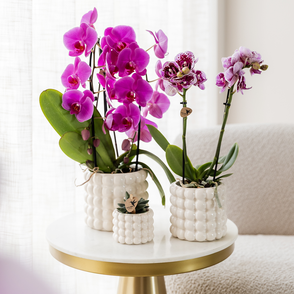 Kolibri Home | Poppy sierpot - White - Ø12cm