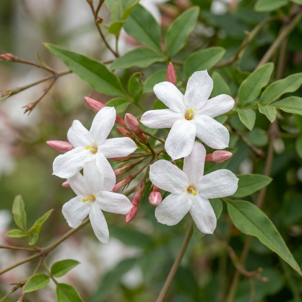 Jasminum officinale - Echte jasmijn - Wit - Klimplant - Ø9cm - ↕35cm