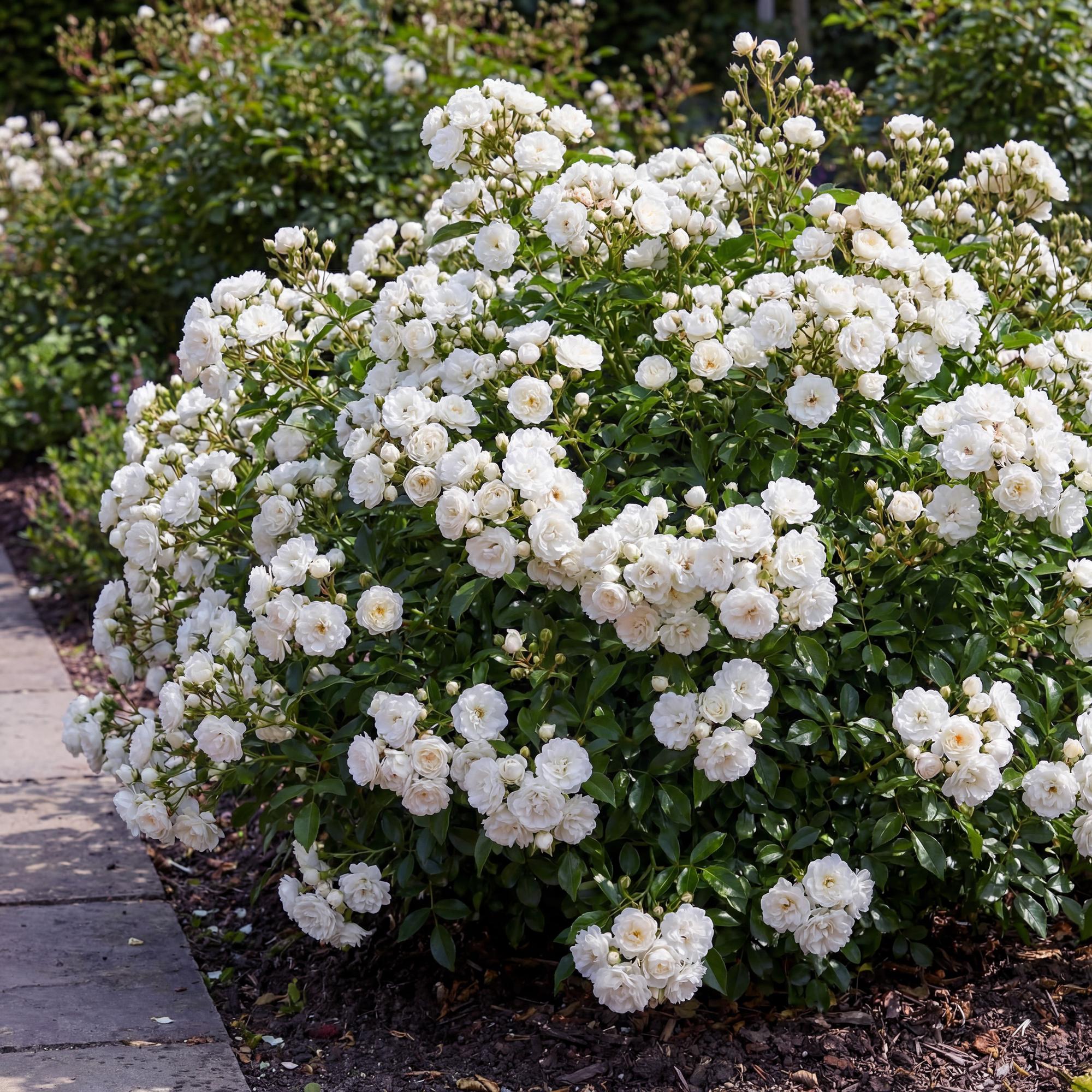 Rosa White Fairy - Roos - Winterhard - Wit - 1 Plant - Pot 12cm - Hoogte Hoogte 20-25cm