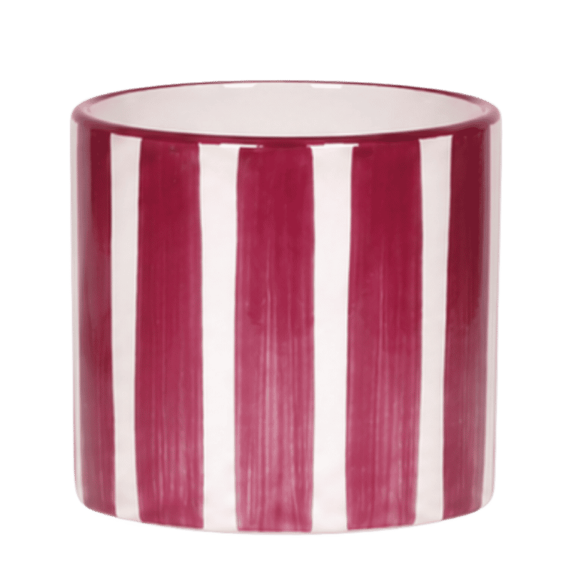 Kolibri Home | Painted Stripe sierpot - Rood - Ø12cm