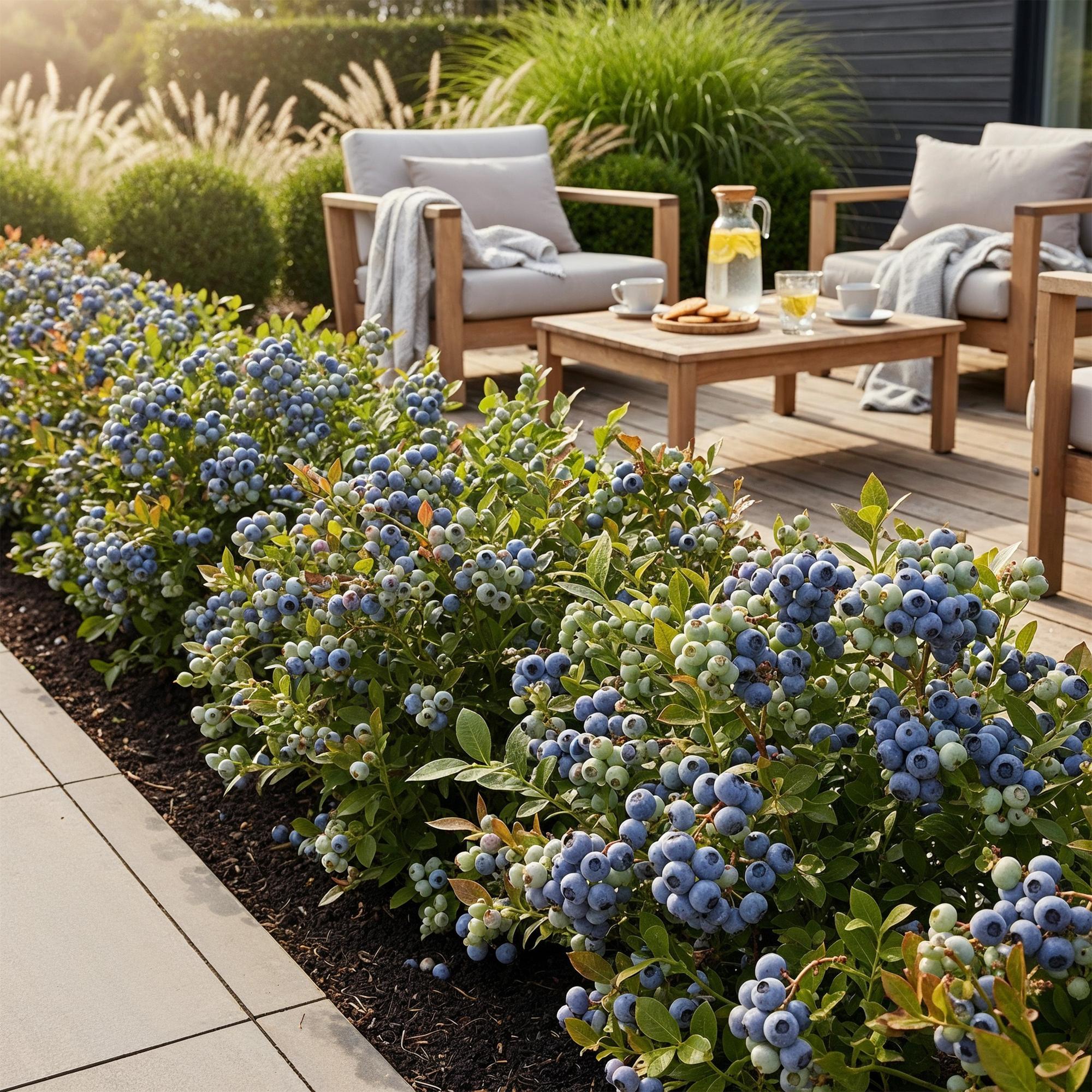 Blauwe Bes - Vaccinium corymbossum Bluecrop - Winterhard - 3 Planten - Pot 9 cm - Blauwe Bes
