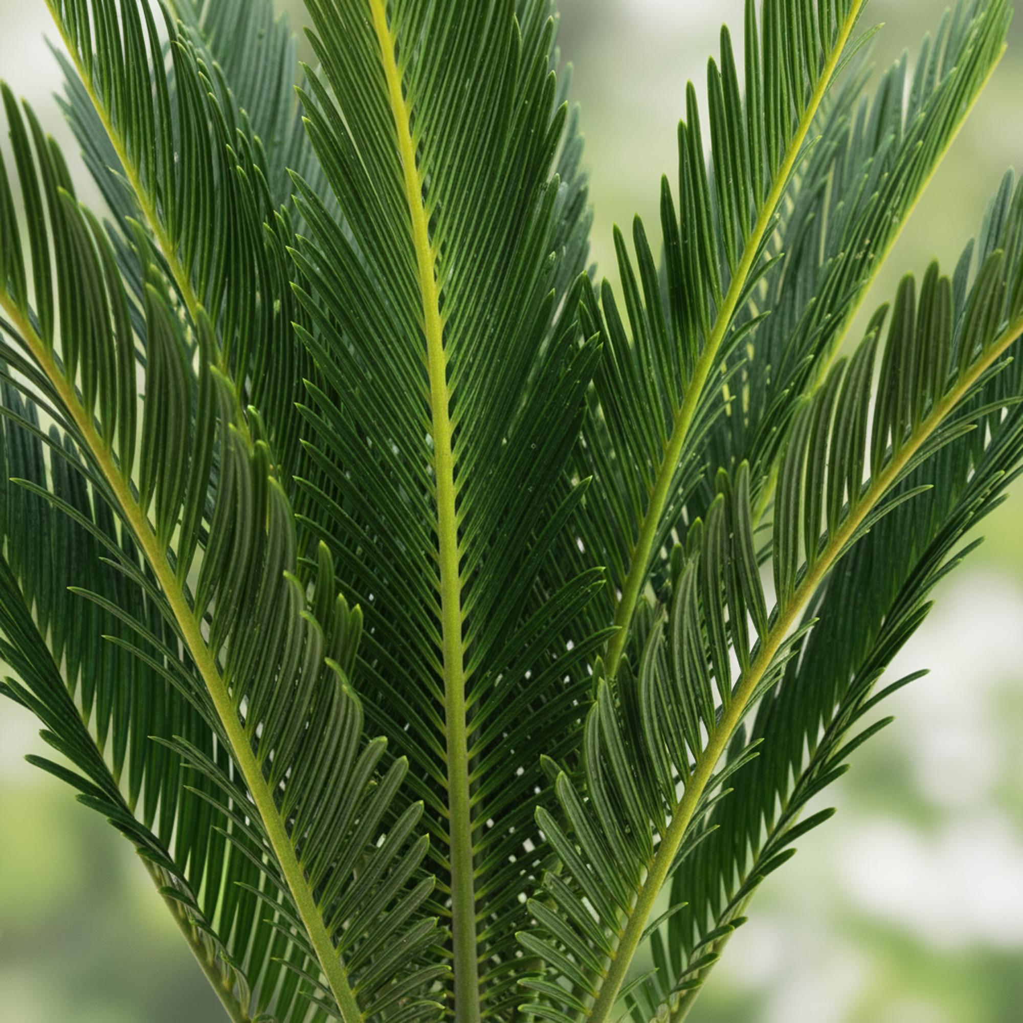 Cycas revoluta - Palmvaren - Weinig onderhoud - Groen - 1 - Pot 14cm - Hoogte 45cm