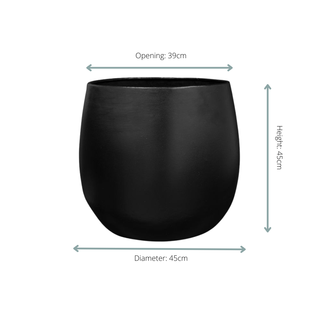 Topf Stijn schwarz - D45 x H45