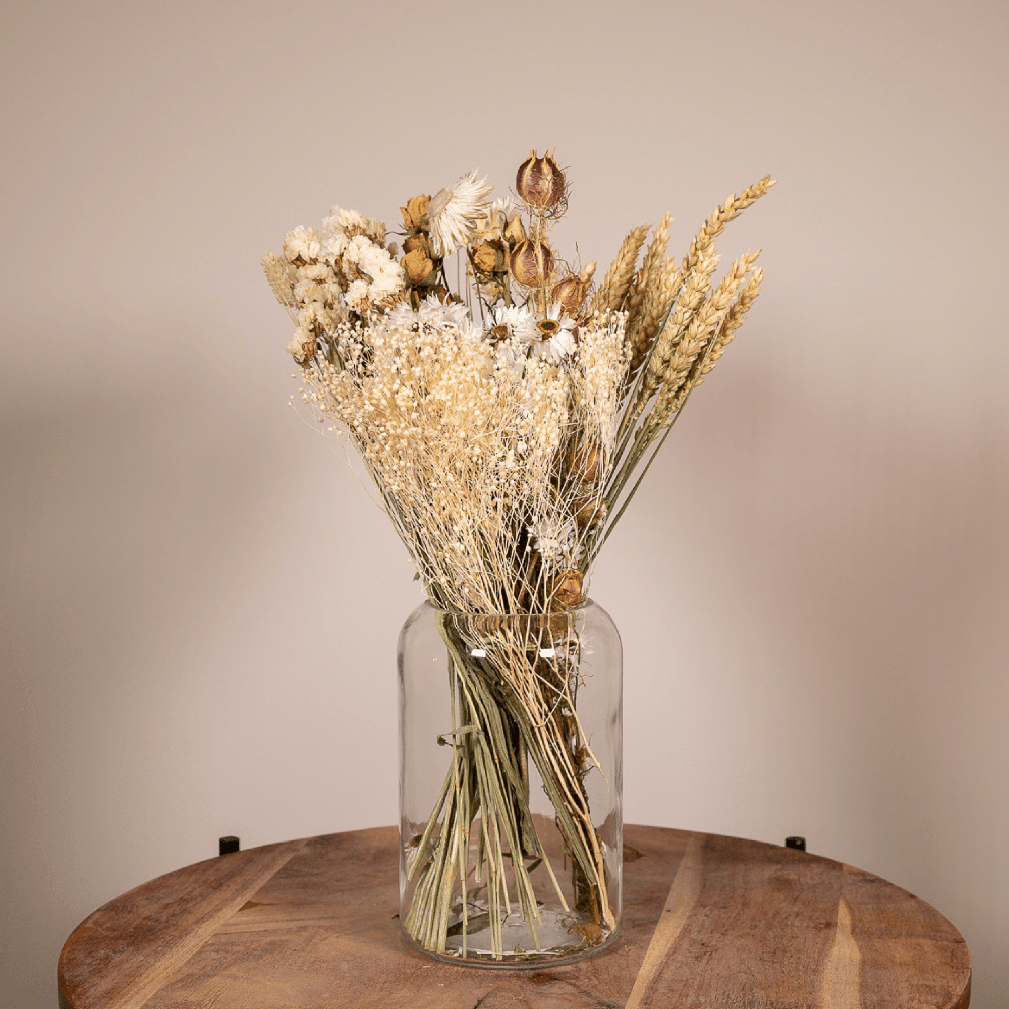 Bouquet de fleurs séchées naturelles des champs - Ø15cm - ↕35cm