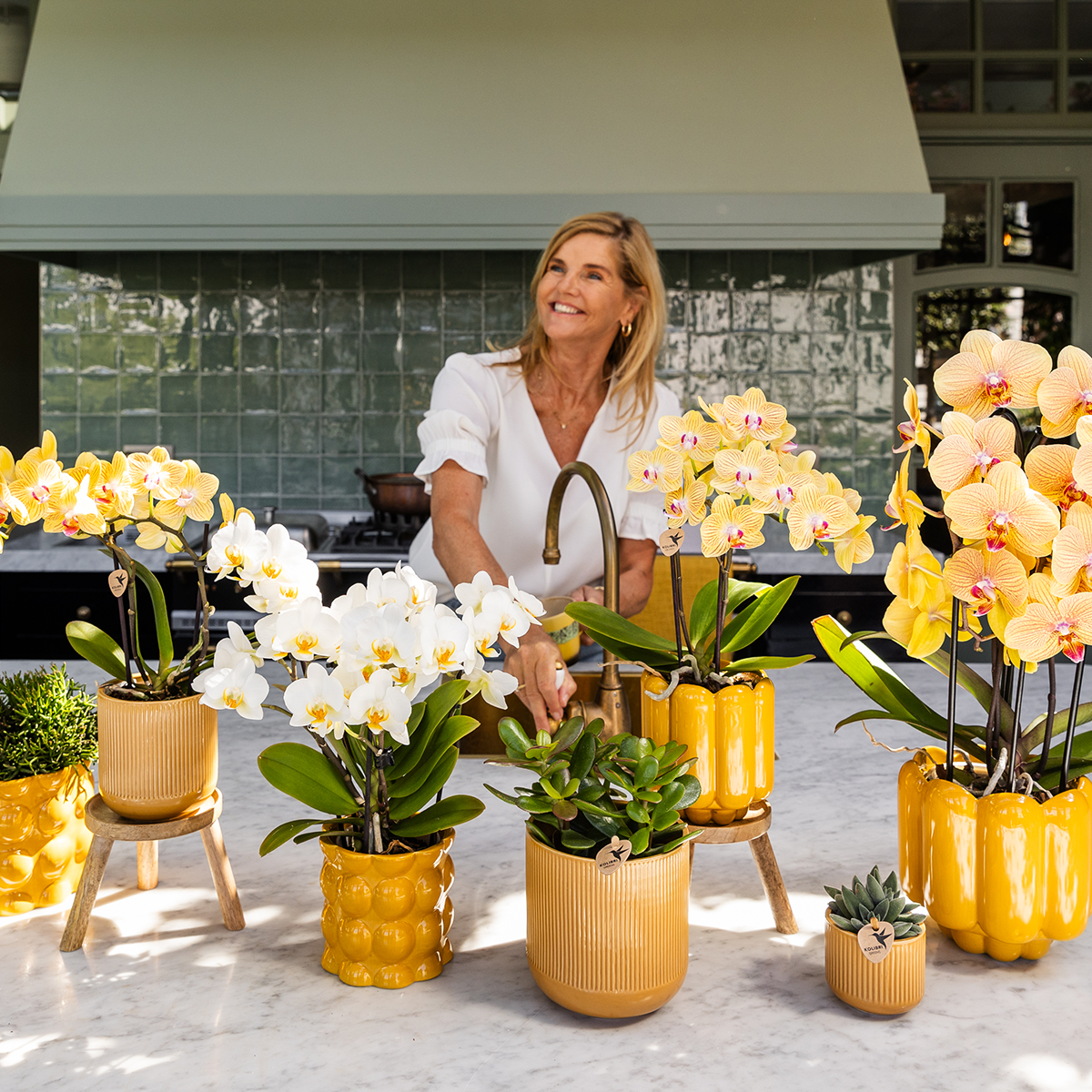 Kolibri Home | Retro Shine sierpot - Yellow - Ø6cm