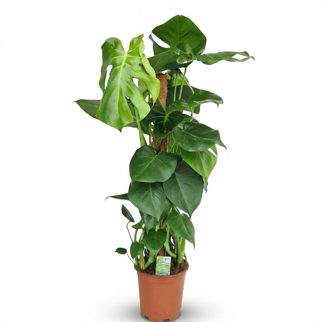 Gatenplant - Monstera Deliciosa mosstok - Groen - Weinig onderhoud - 1 Plant - Pot 19cm - Hoogte 90cm