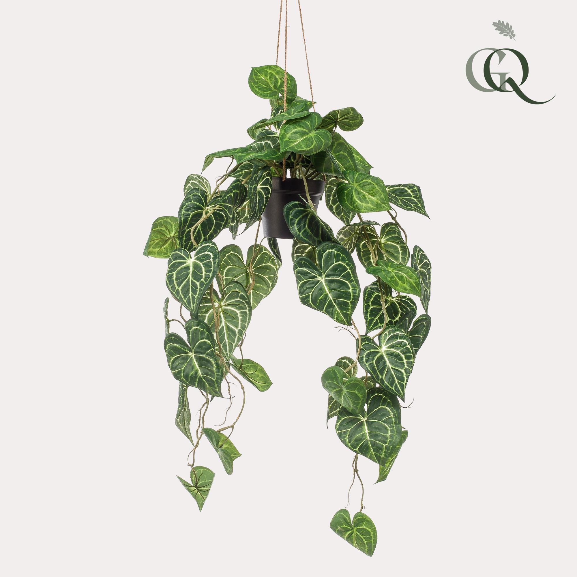 Pianta artificiale - Anthurium Clarinervium - Pianta nervata - 80 cm