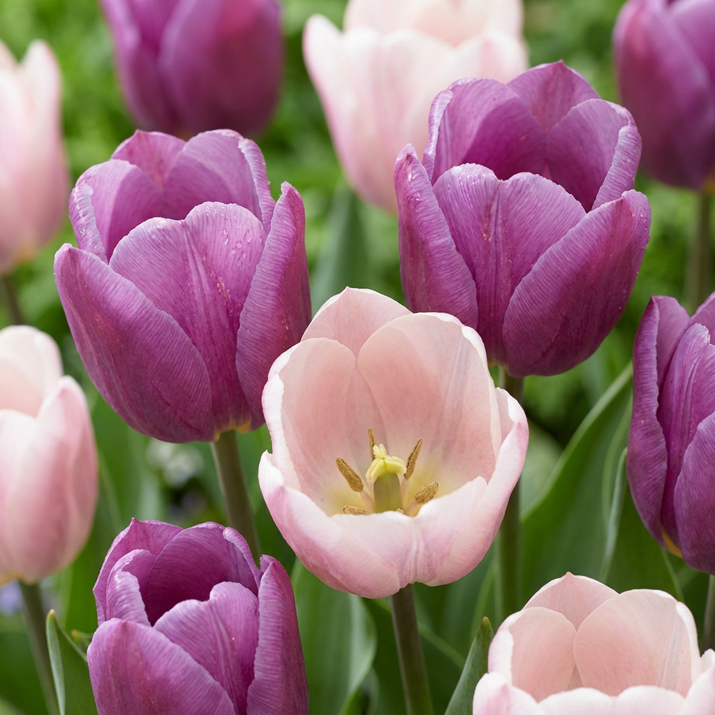 24x Tulipa Macron mix - Bloembollen - Tulp Macron mix - Diversen - Voorjaarsbloeier - Bolmaat 11/12