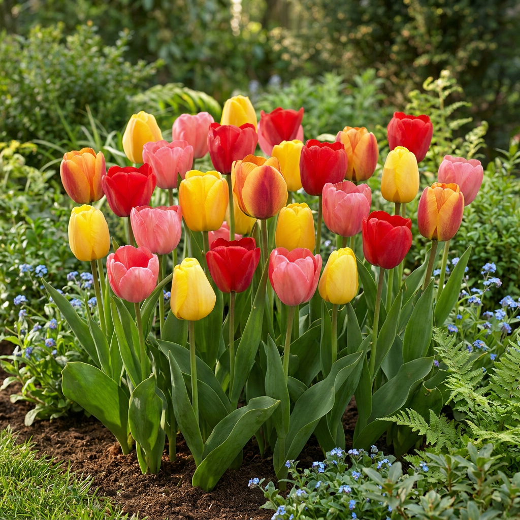 120x Tulipa Darwin Hybrid mix - Cibule květin - Mix tulipánů Darwin - Různé - Jarní kvetoucí - Velikost cibule 11/12