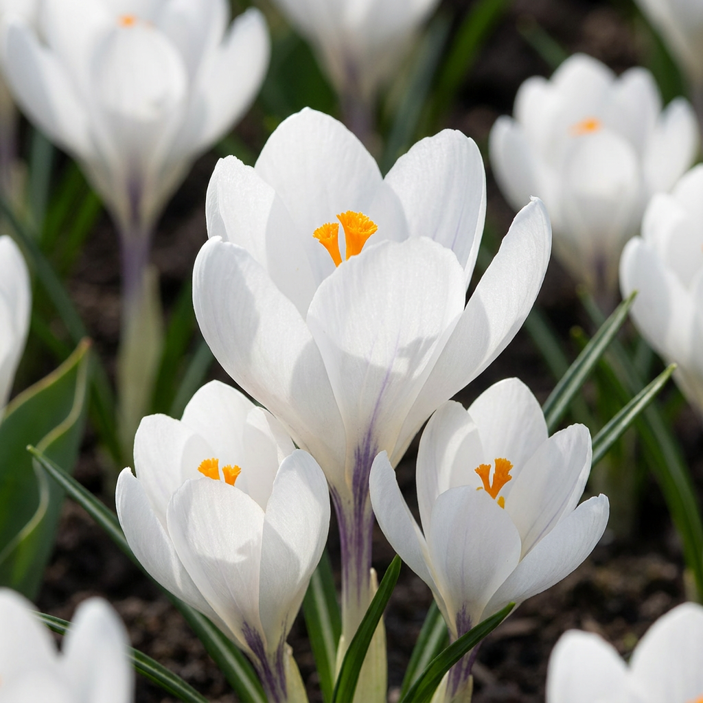 240x Crocus Blanc - Bulbes de fleurs - Crocus blanc - Divers - Bulbe naturalisable - Calibre du bulbe 7/8
