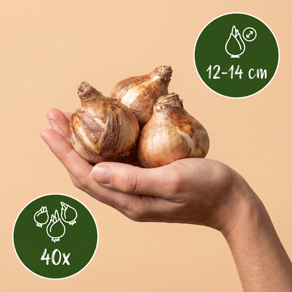 40x Narcissus Golden Ducat - Bloembollen - Gevulde gele narcis - Geel - Voorjaarsbloeier - Bolmaat 12/14