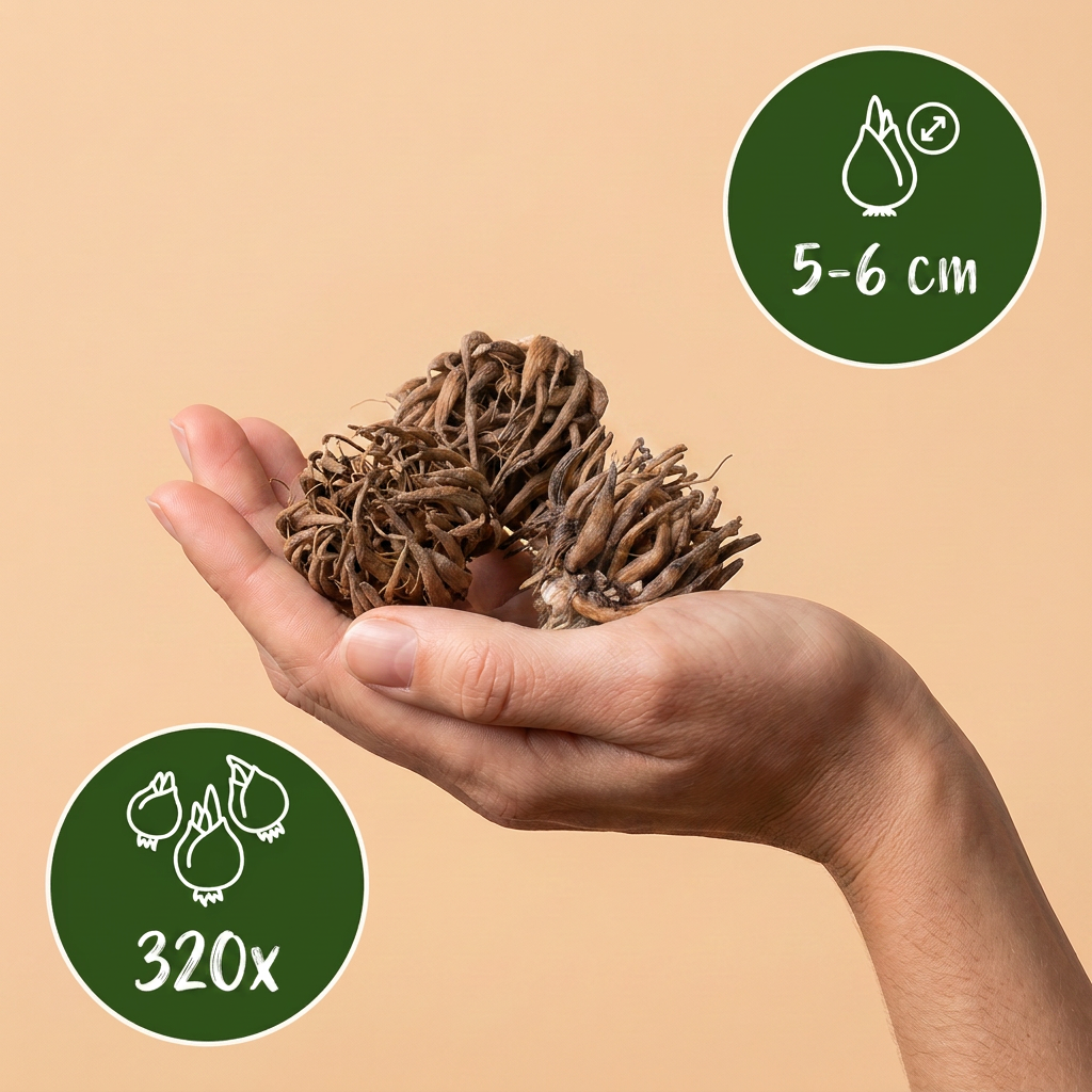320x Mieszanka Ranunculus - Cebulki kwiatowe - Mieszanka Ranunculus - Różne - Kwitnące latem - Rozmiar cebulki 5/6
