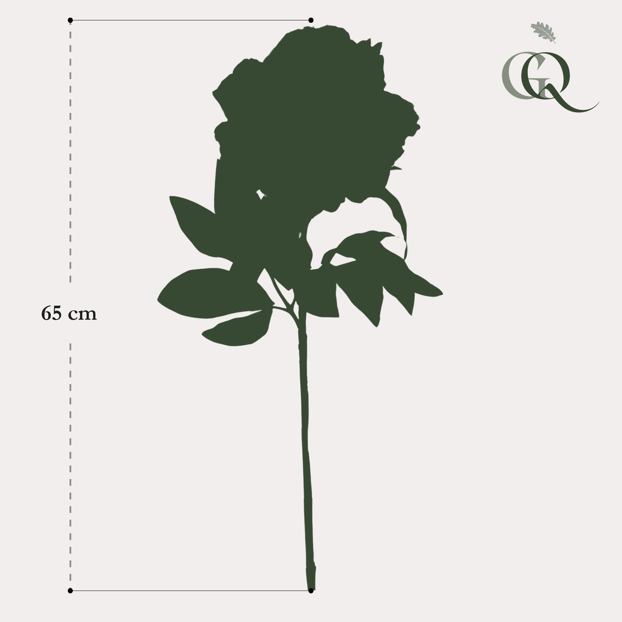 Künstliche Blumen Solo – Dunkelrosa – Pfingstrosen – 5 Stück – 65 cm