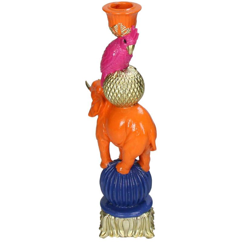 Kerzenständer – Oranger Elefant ↑ 26 cm