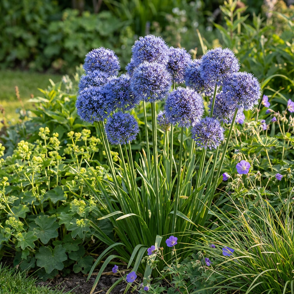 320x Allium Caeruleum - Bloembollen - Blauwe sieralui - Blauw - Zomerbloeier - Bolmaat 4/5