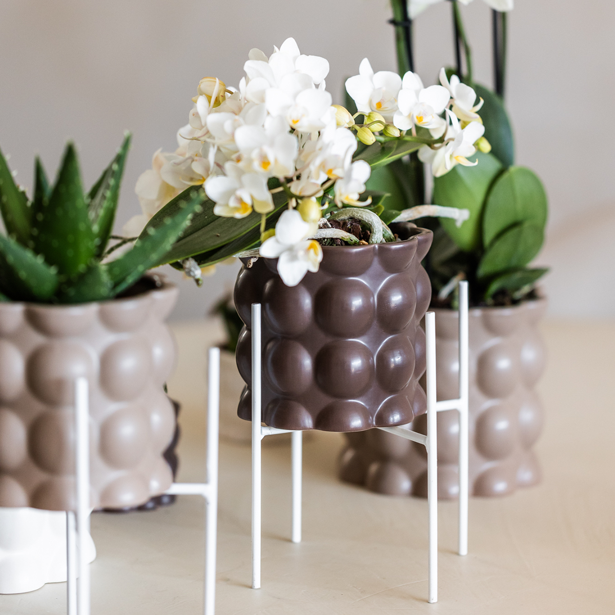 Kolibri Home | Cotton sierpot - Brown - Ø9cm