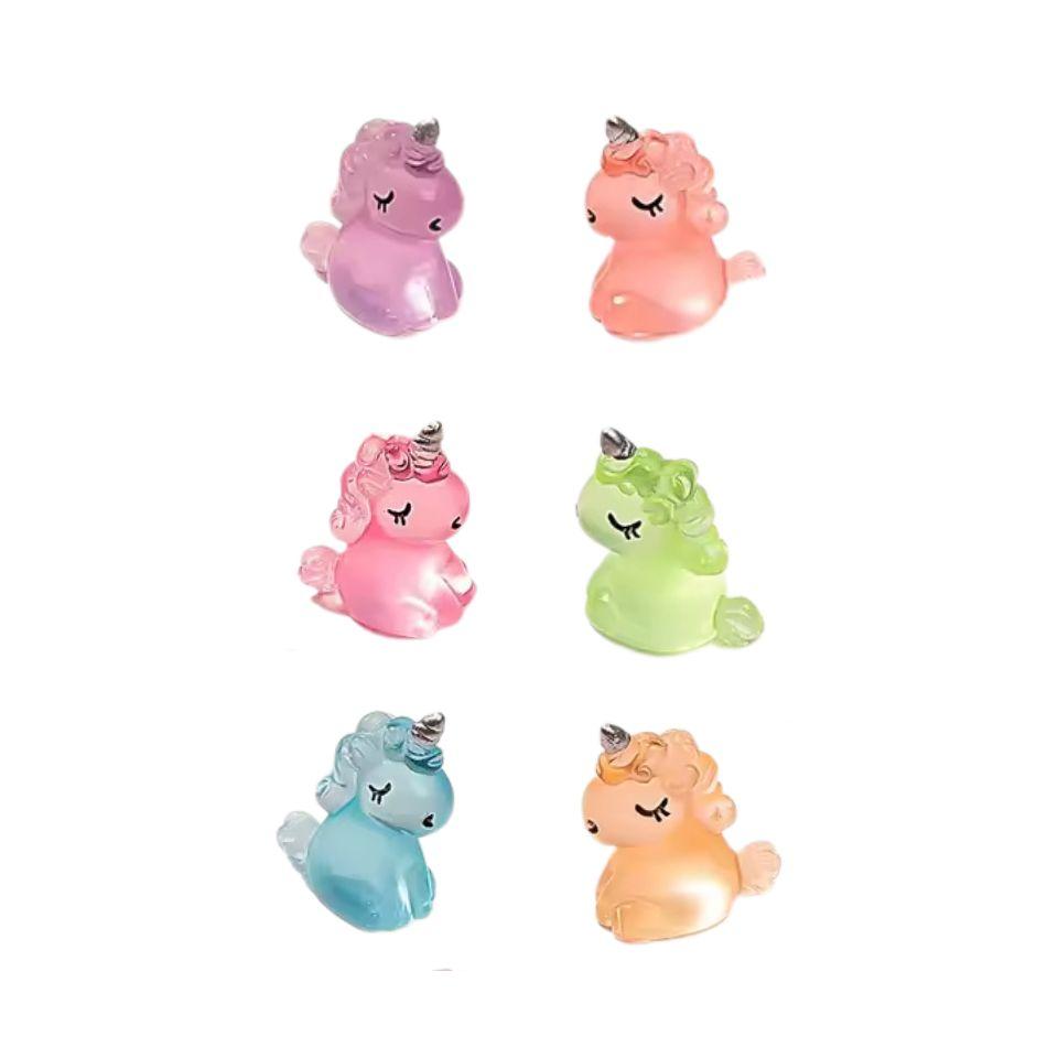Si illumina al buio - Unicorni - Multi - ↑ 2,5 cm - 6 pezzi
