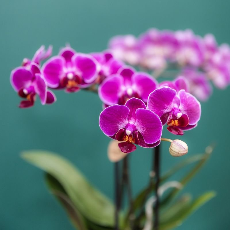 Kolibri Orchids | Paarse Jungle Bouquet Mineral Morelia in Oyster Dish