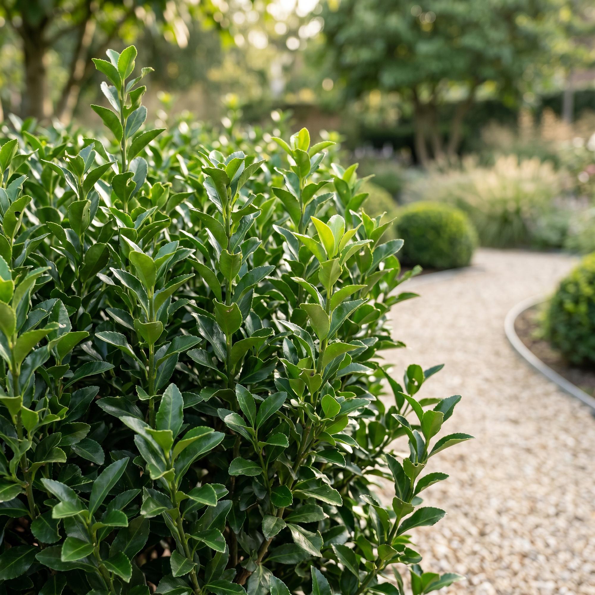 Euonymus japonica Green Spire - Kardinaalsmuts 40x - Haagplanten - Groenblijvend - Groen - Pot 9cm - Hoogte 20-25cm