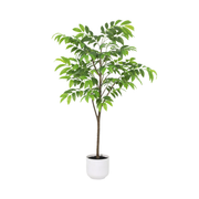 Kunstplant Tropical plant including white pot - 153
