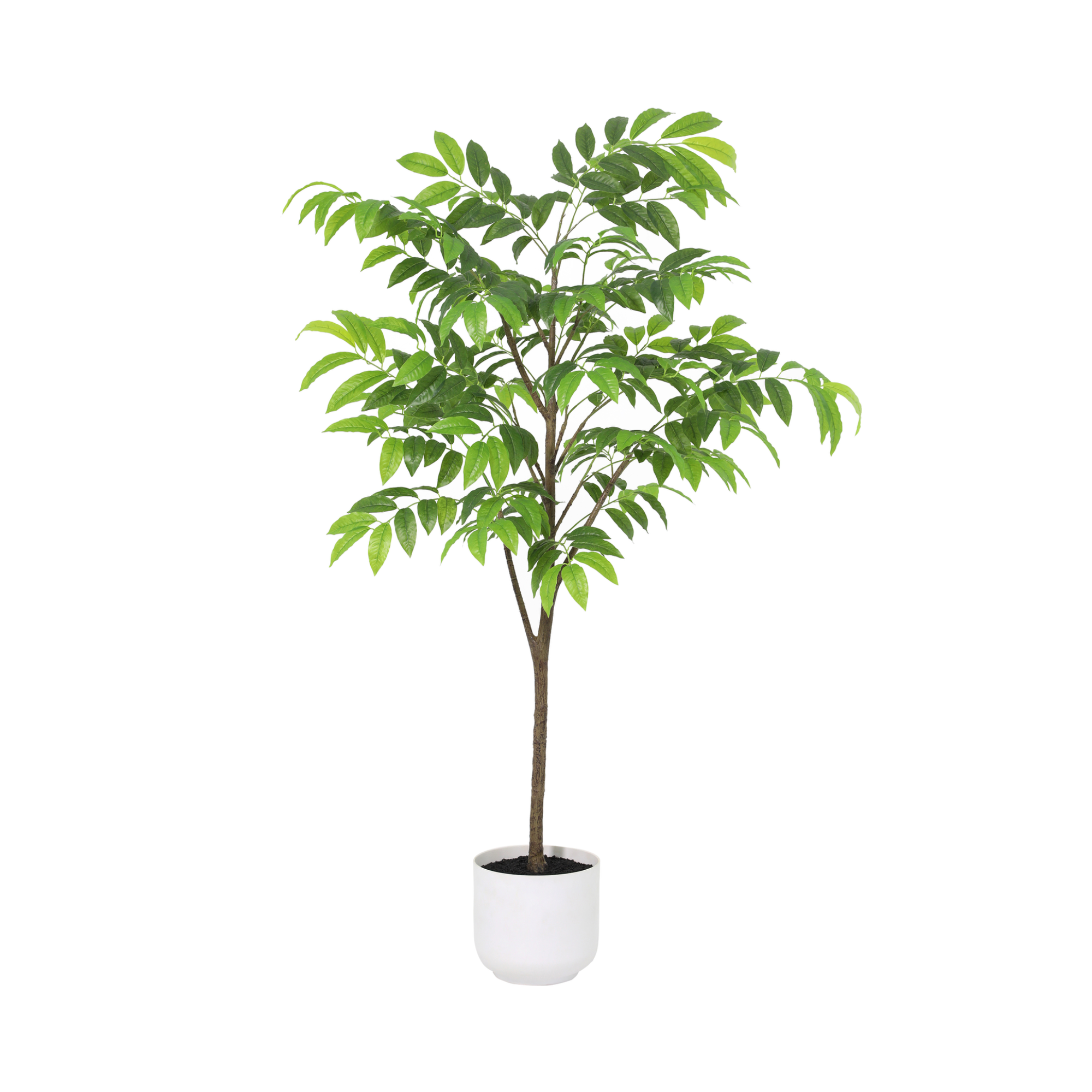 Kunstplant Tropical plant including white pot - 153