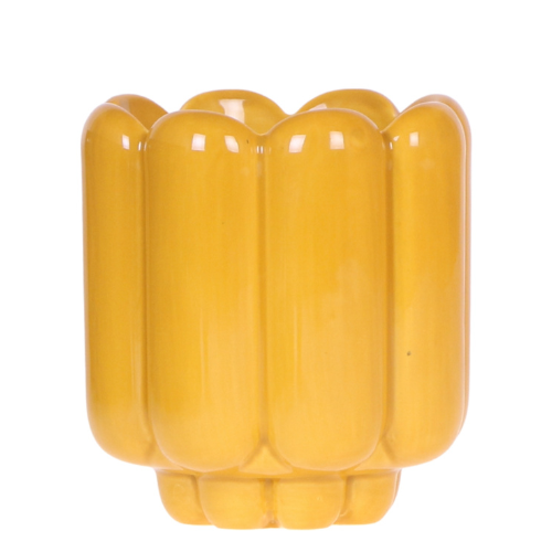 Kolibri Home | Retro Shine sierpot - Yellow - Ø9cm