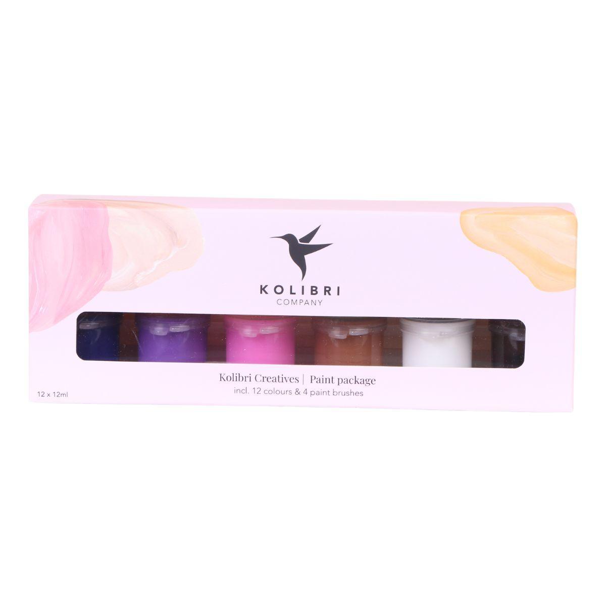 Kolibri Creatives | Kit de pintura para 8 vasos de flores + suculentas | para pelo menos 4 pessoas | Visionário criativo