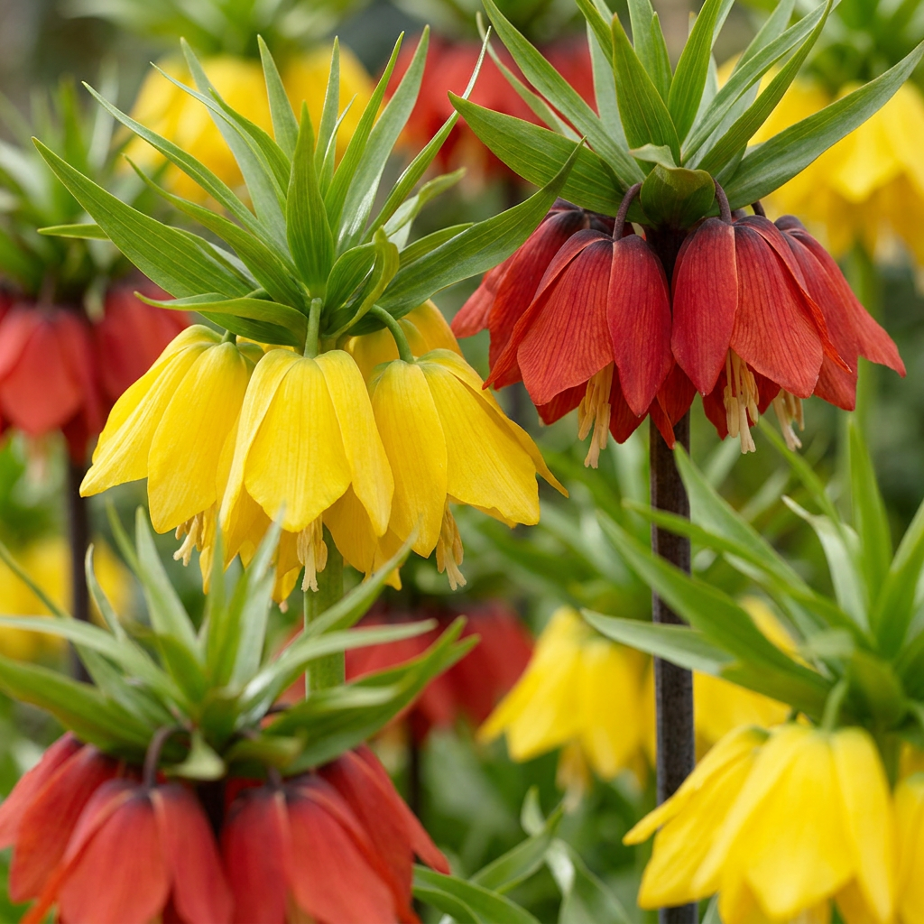 24x Fritillaria Imperialis Mix - Bloembollen - Keizerskroon mix - Diversen - Voorjaarsbloeier - Bolmaat 18/20