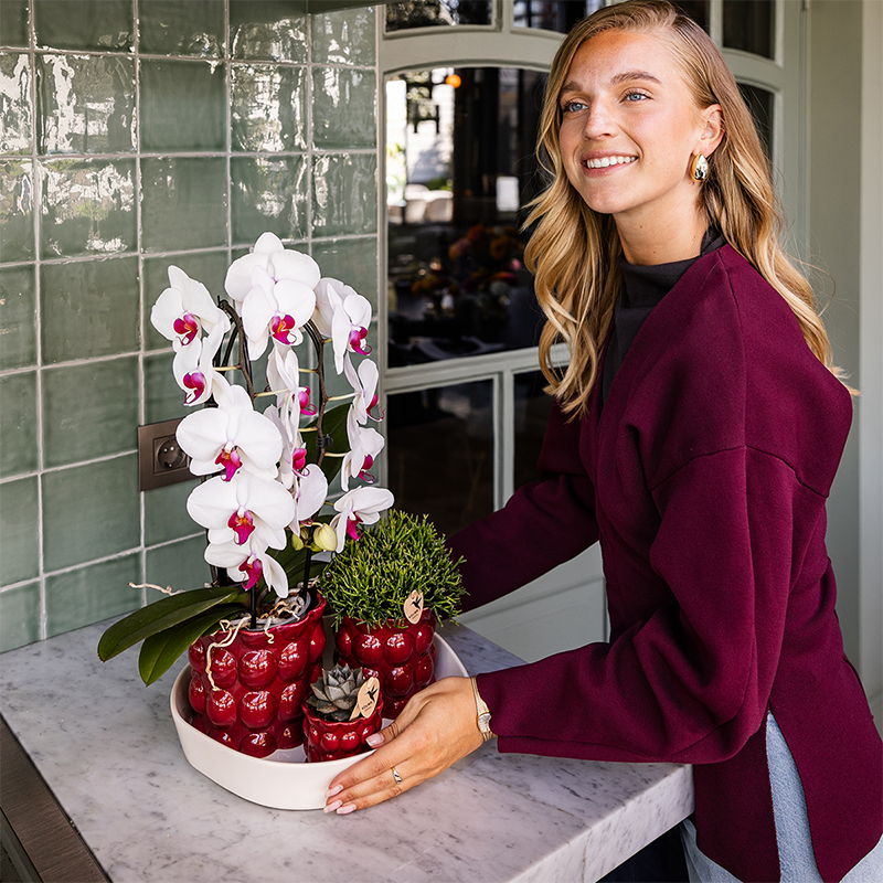 Kolibri Home | Cotton Shine sierpot - Red - Ø6cm