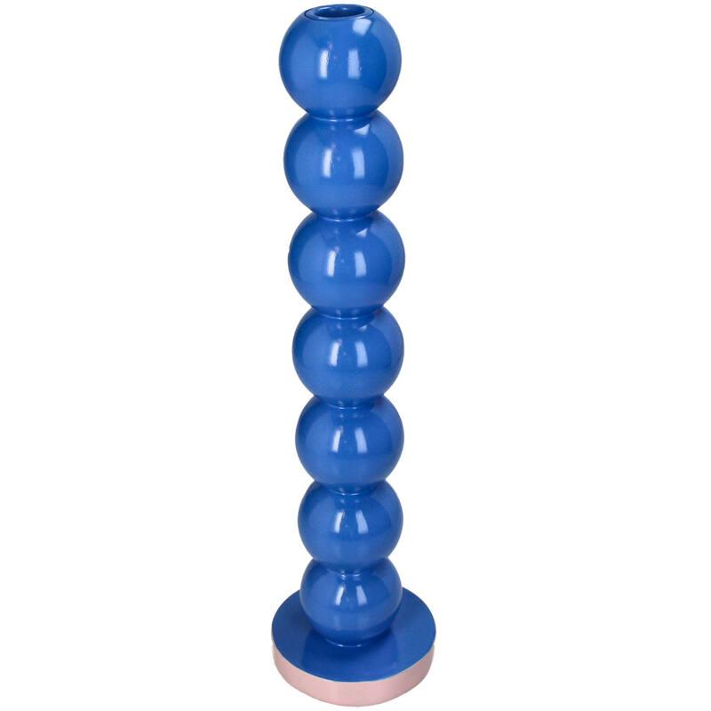 Portacandele Smiley Blue Balls 9x9x36cm - Portacandele