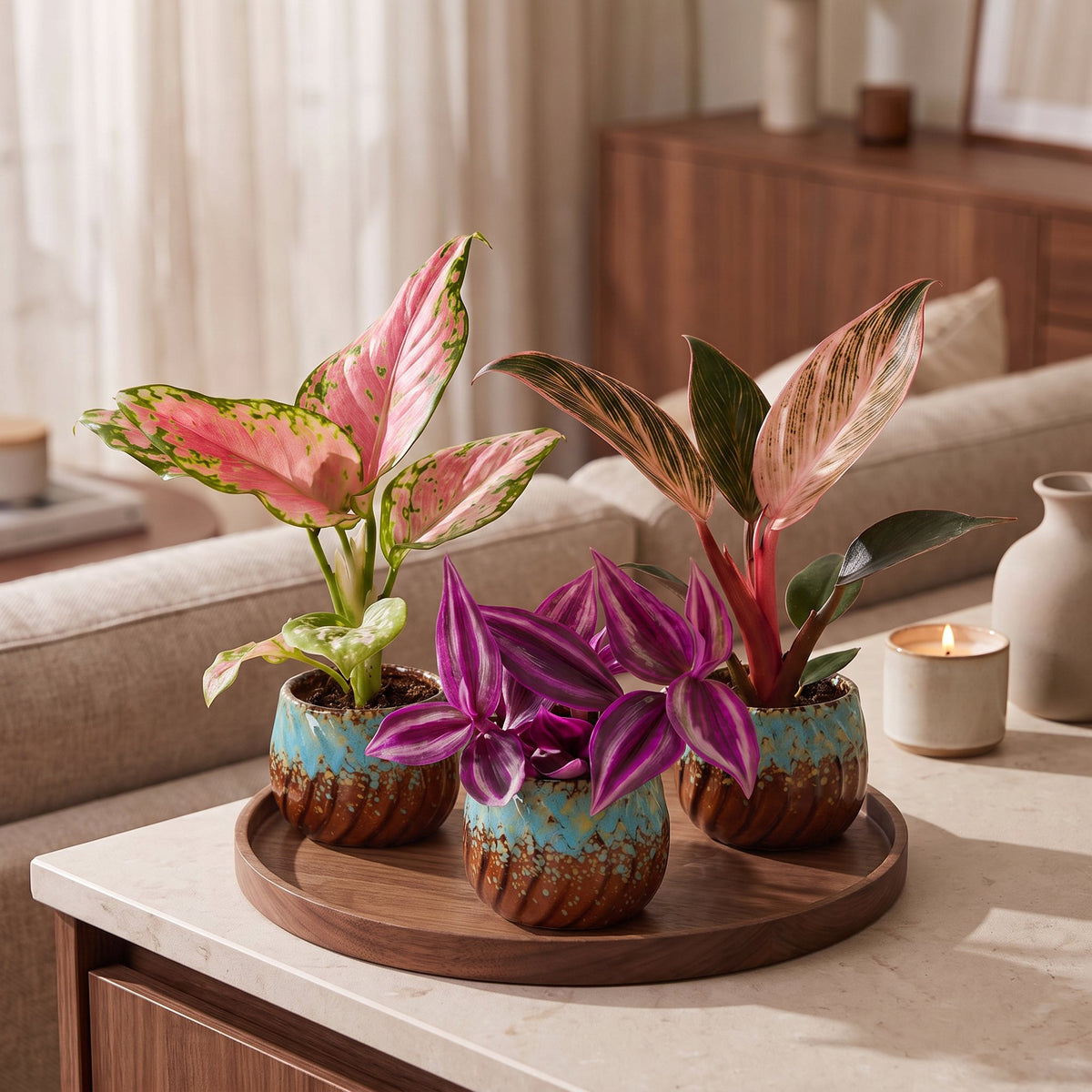 Baby Planten Paradise Mix - Diversen 3x - Tropisch - incl. Copper Reef - Ø6cm - ↕10-15cm