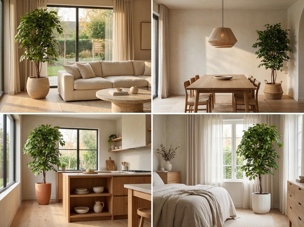 Ficus Deluxe Vine Kunstboom - 140 cm - Kunstplant