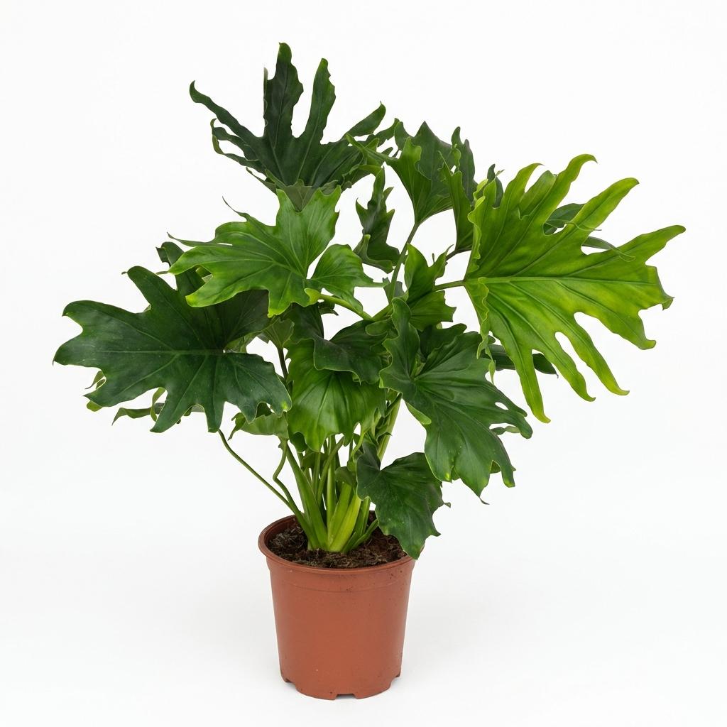 Philodendron Lickety split - Groen - Weinig onderhoud - 1 Plant - Pot 19cm - Hoogte 70cm