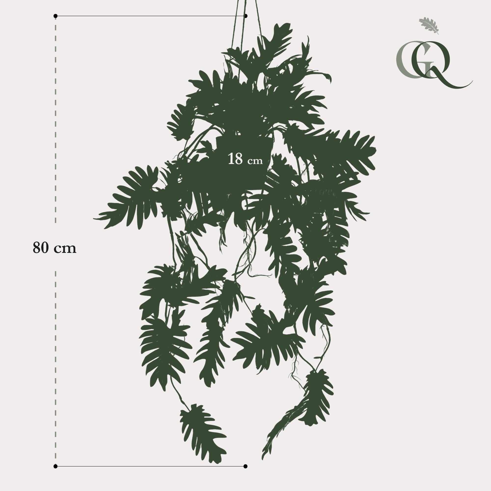 Pianta artificiale - Philodendron - Amante degli alberi rampicanti - 80 cm