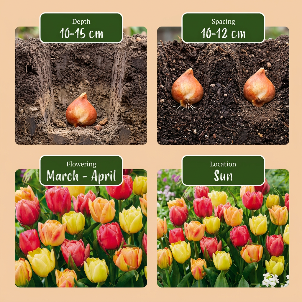12x Tulipa Symbiosa mix - Cibule květin - Tulipa Symbiosa mix - Různé - Jarní kvetoucí - Velikost cibule 11/12