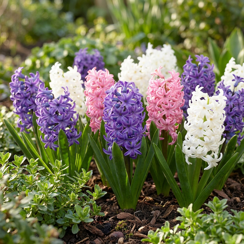 80 bulbes de jacinthe Pastel Mix - Jacinthe Pastel Mix - Pastel - Floraison printanière - Calibre 14/15