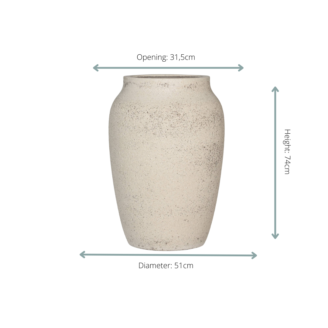 Topf Hera Kreideweiß - L D51 x H74