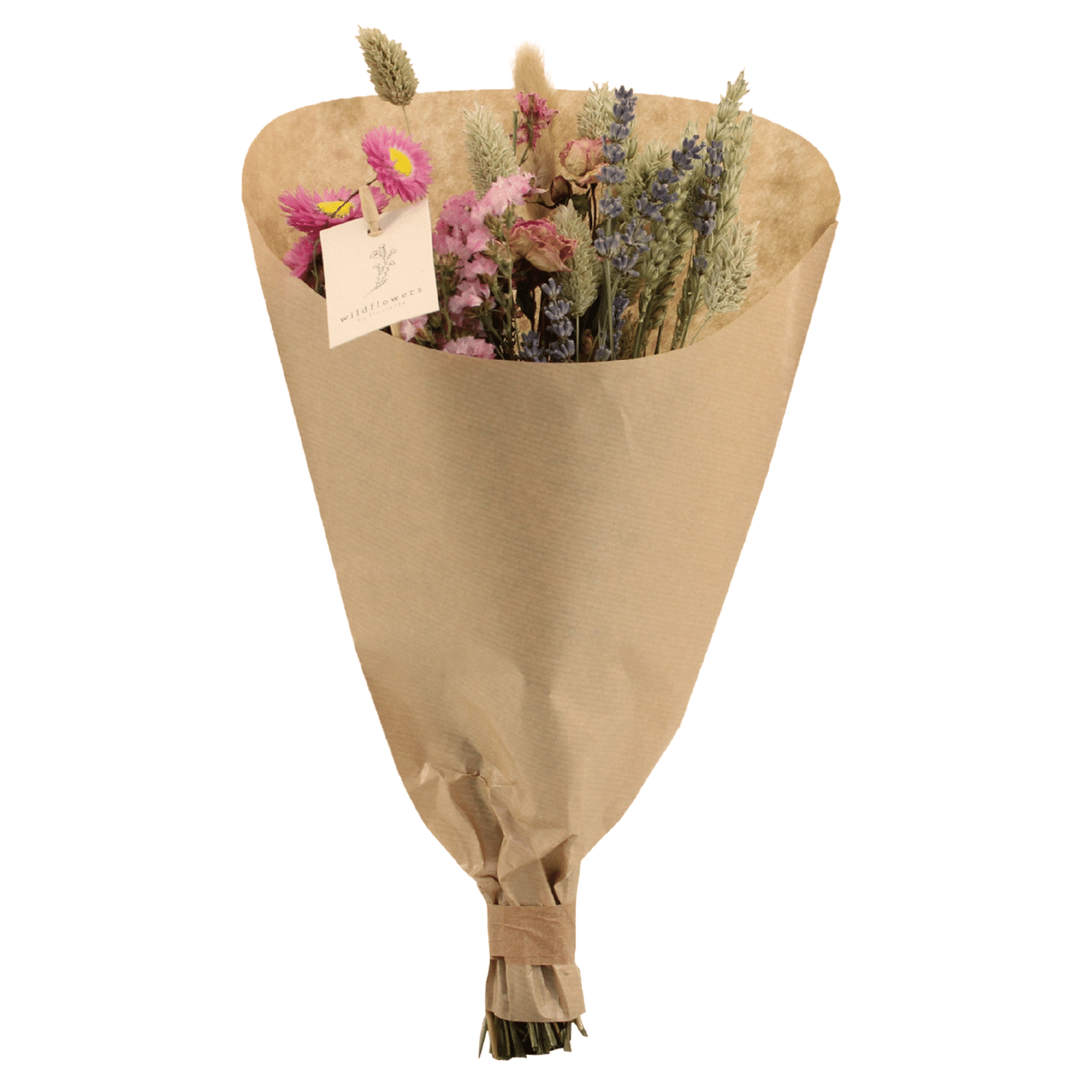Trockenblumen-Feldstrauß Rosa - Ø 15 cm - ↕ 35 cm