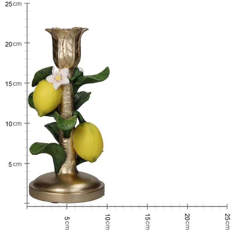 Candeliere con pianta di limone - ↑ 22 cm