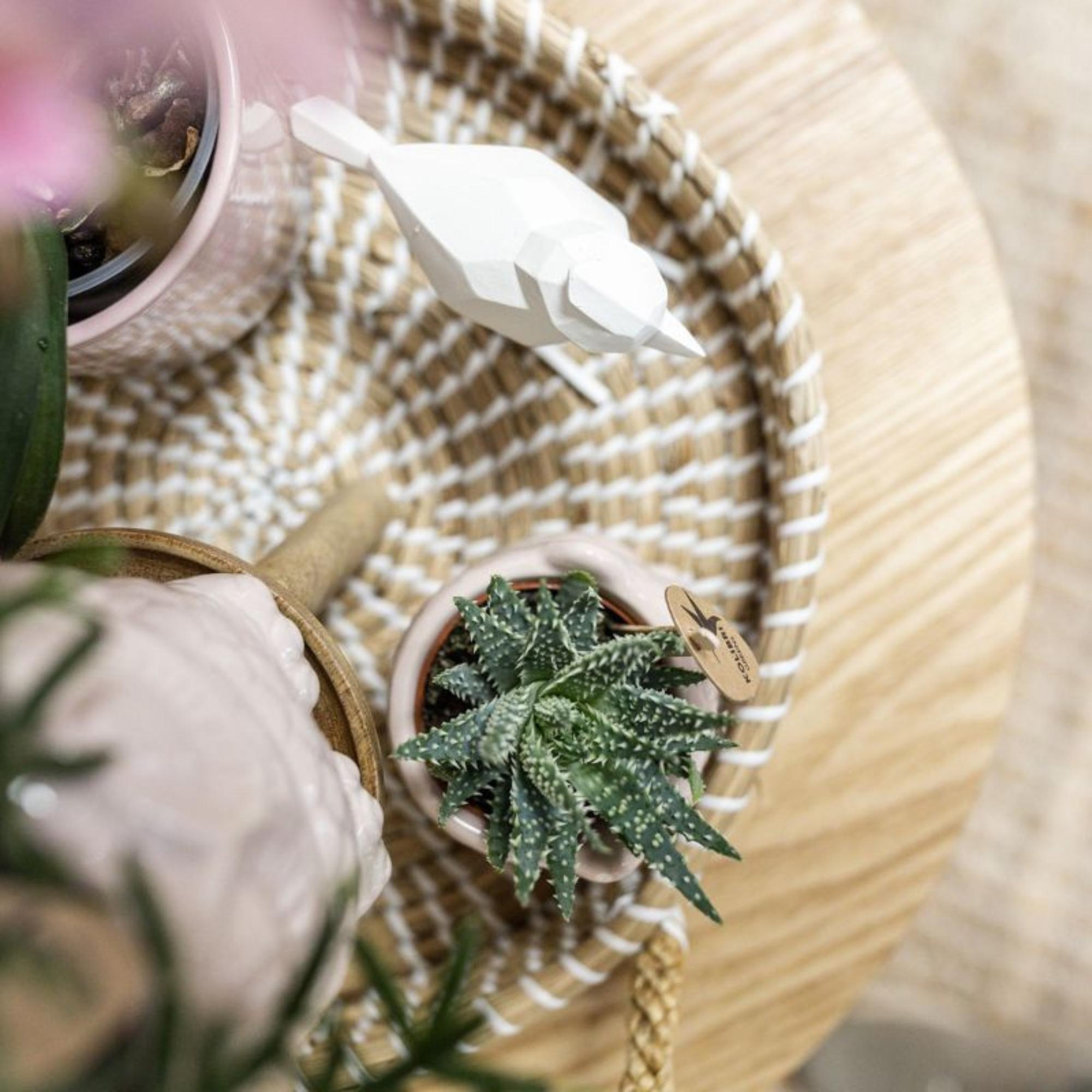 Kolibri Home | Decorative bowl - White woven tray Ø30cm