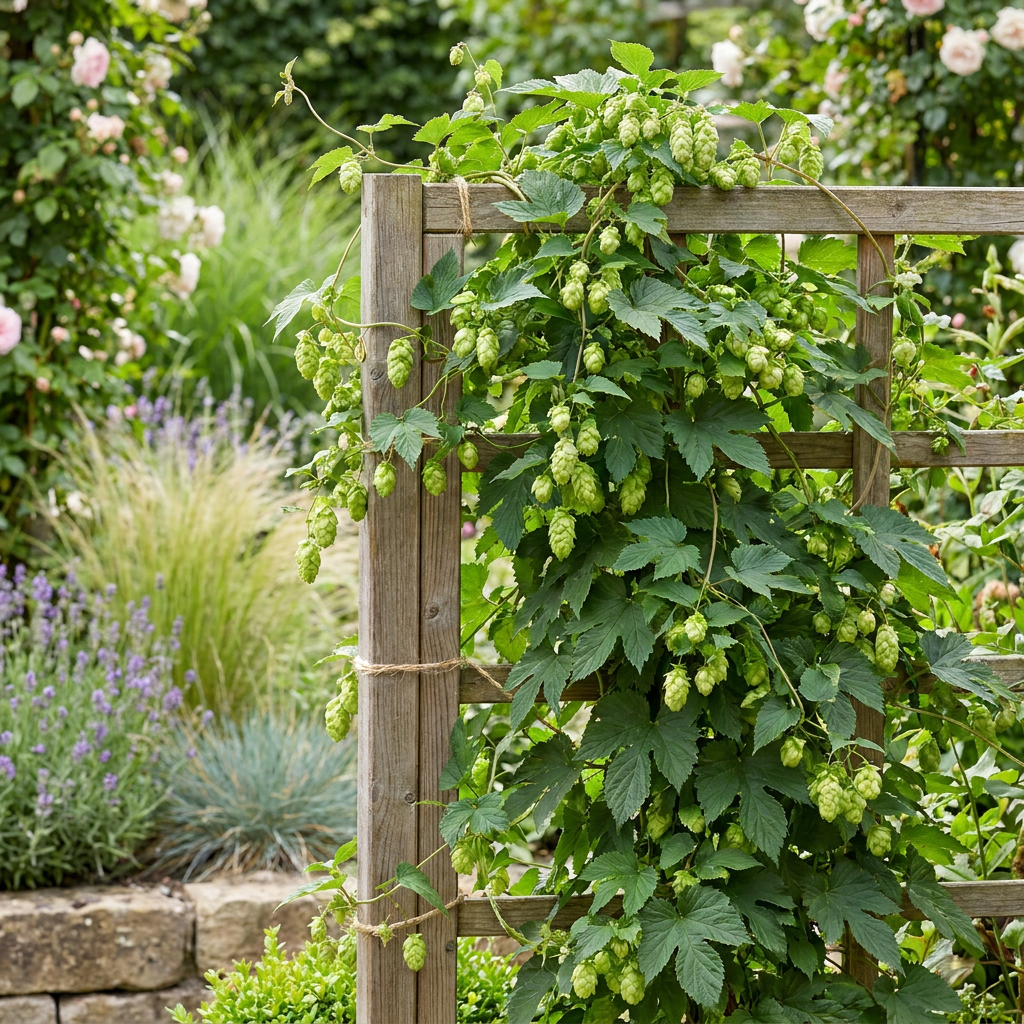 Humulus lup. Nordbrau - Noordbrouwhop 4x - Groen - Klimplant - Ø9cm - ↕35cm