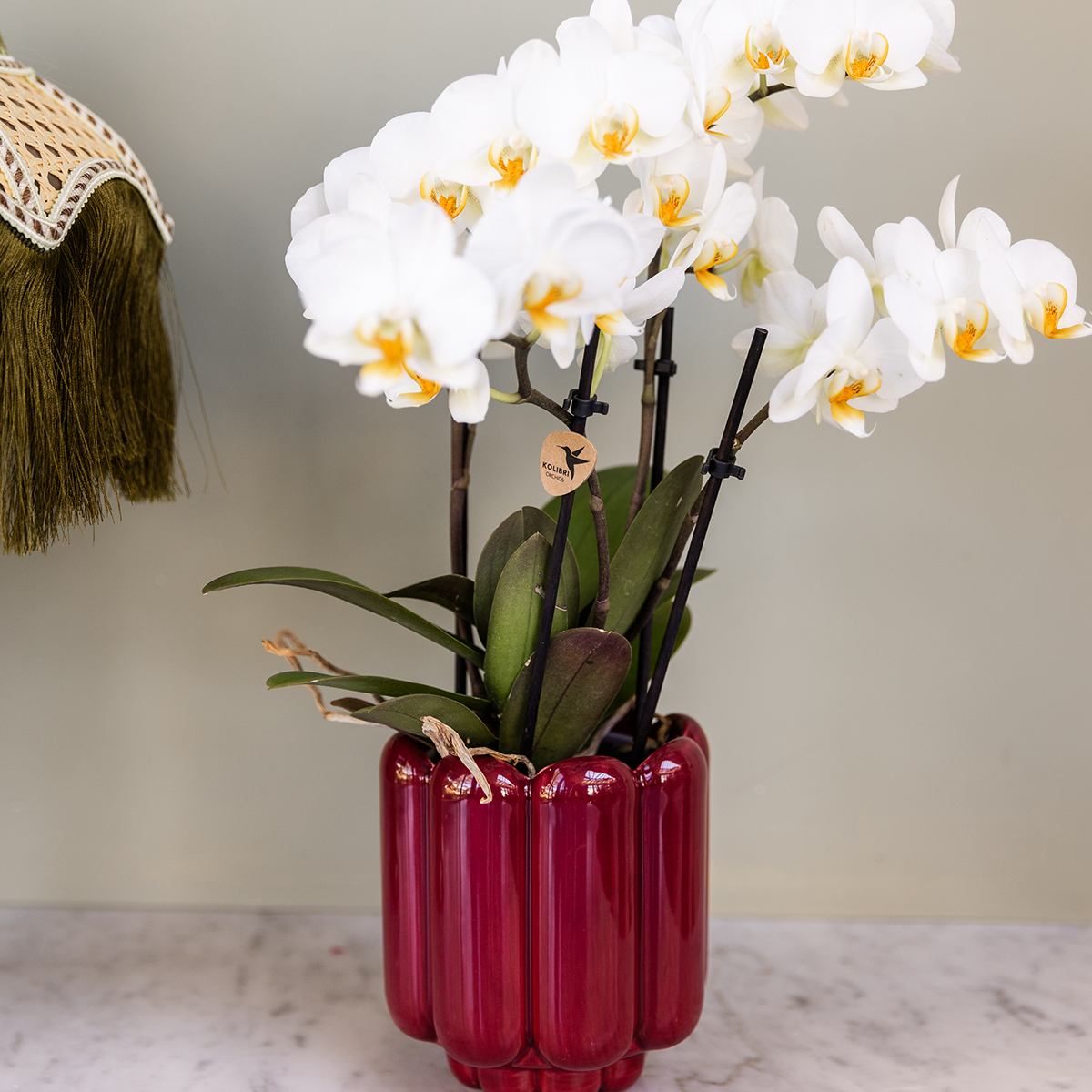 Kolibri Home | Retro Shine sierpot - Red - Ø9cm