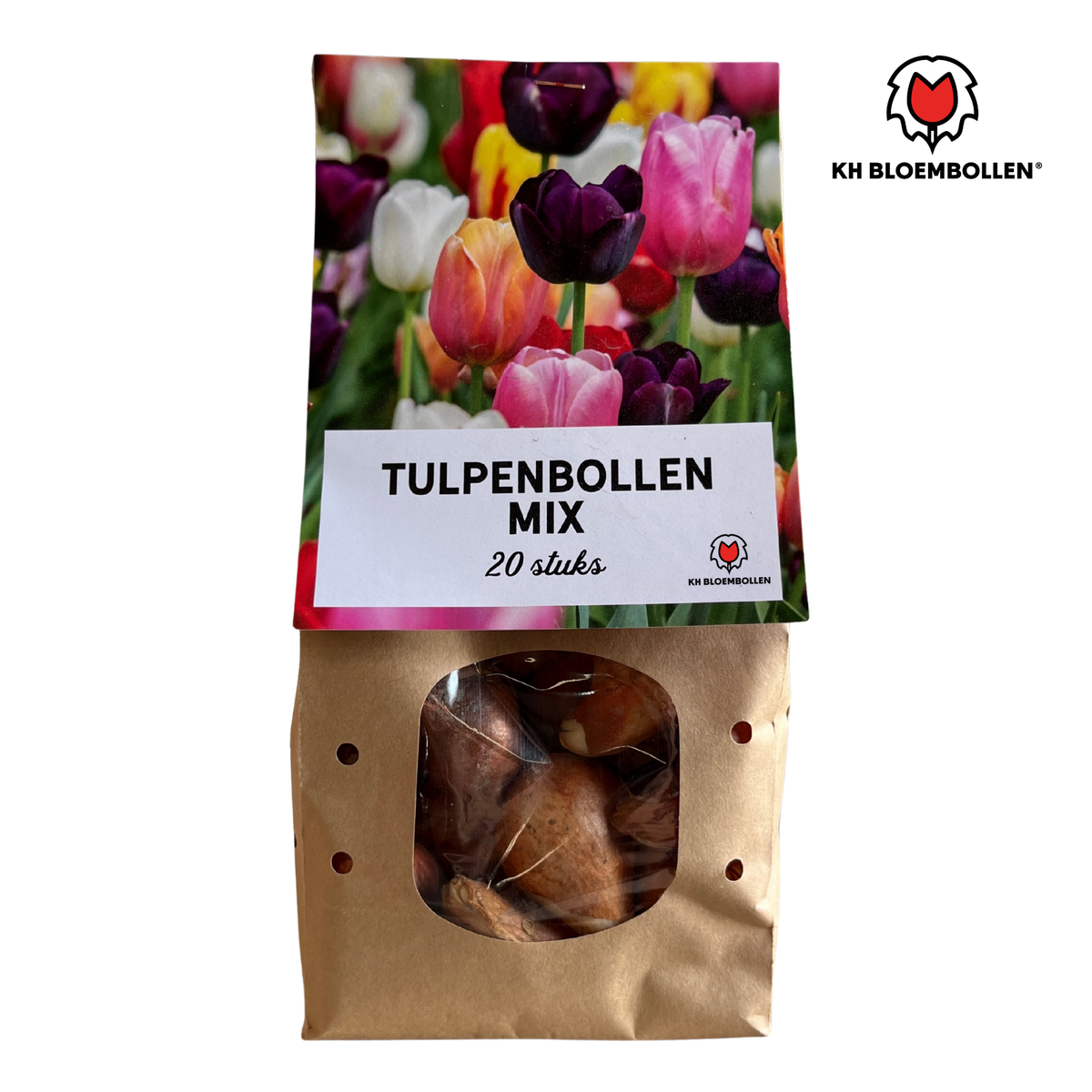 Směs cibulí tulipánů – 20 kusů | KH Bloembollen® | Barevná směs tulipánů – Ideální do zahrady nebo do květináče – Velikost 11/12 – Čerstvé od pěstitele