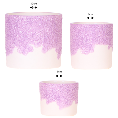 Kolibri Company | Combi deal | Bloom sierpot paars – set 6 cm + 9 cm + 12 cm